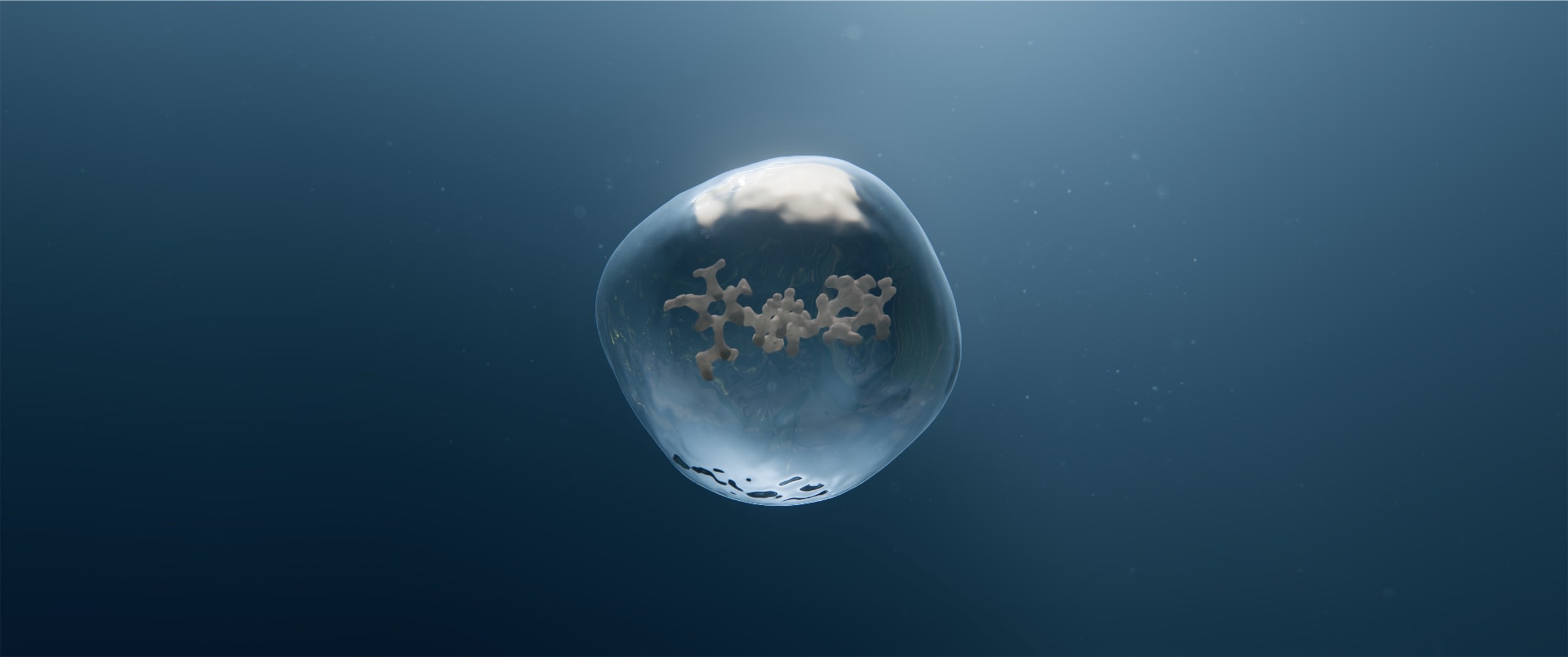 This image shows a 3d animated droplet with a chitosan molecule inside of it.jpg